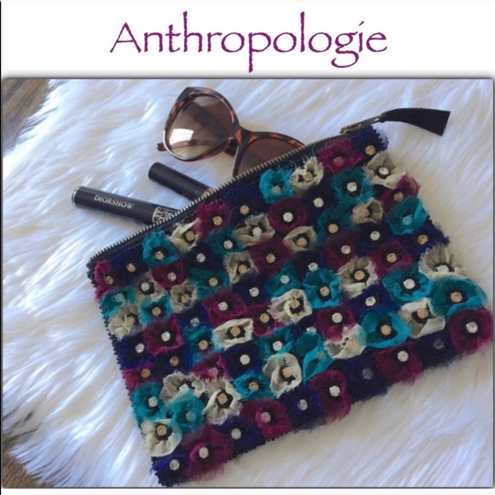 Anthropologie Flowerbed Clutch